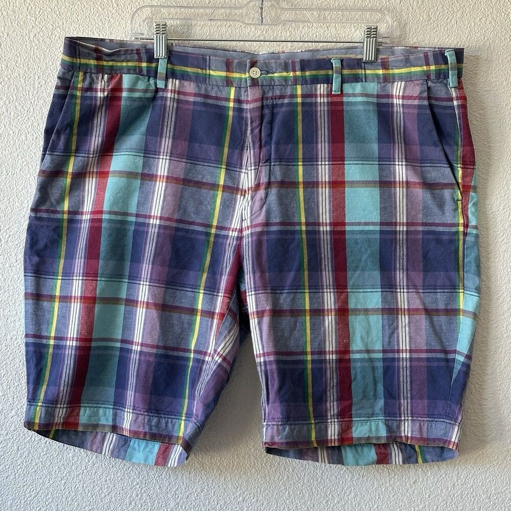 Polo Ralph Lauren Vintage 90s India Madras Plaid Shorts Men's 42 Preppy Coastal